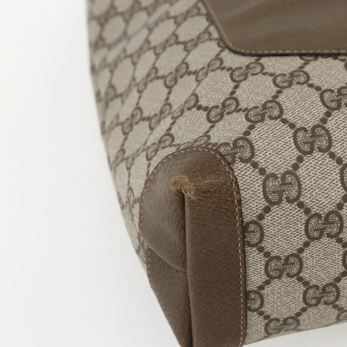 GUCCI GG Supreme Tote Bag PVC Beige Gold 002 103 1301 Auth ka2063