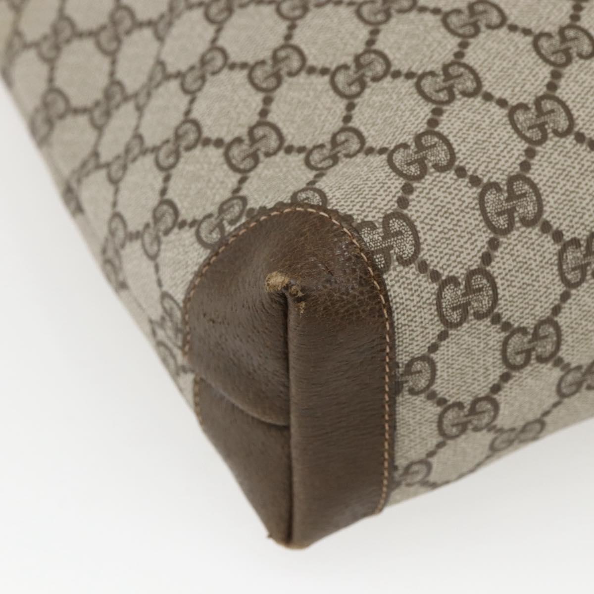 GUCCI GG Supreme Tote Bag PVC Beige Gold 002 103 1301 Auth ka2063