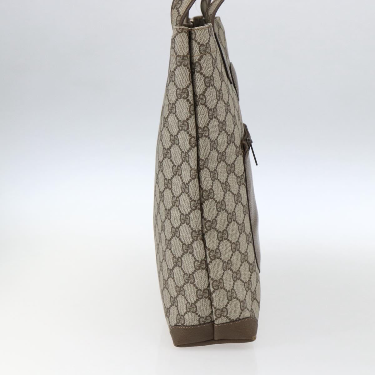 GUCCI GG Supreme Tote Bag PVC Beige Gold 002 103 1301 Auth ka2063