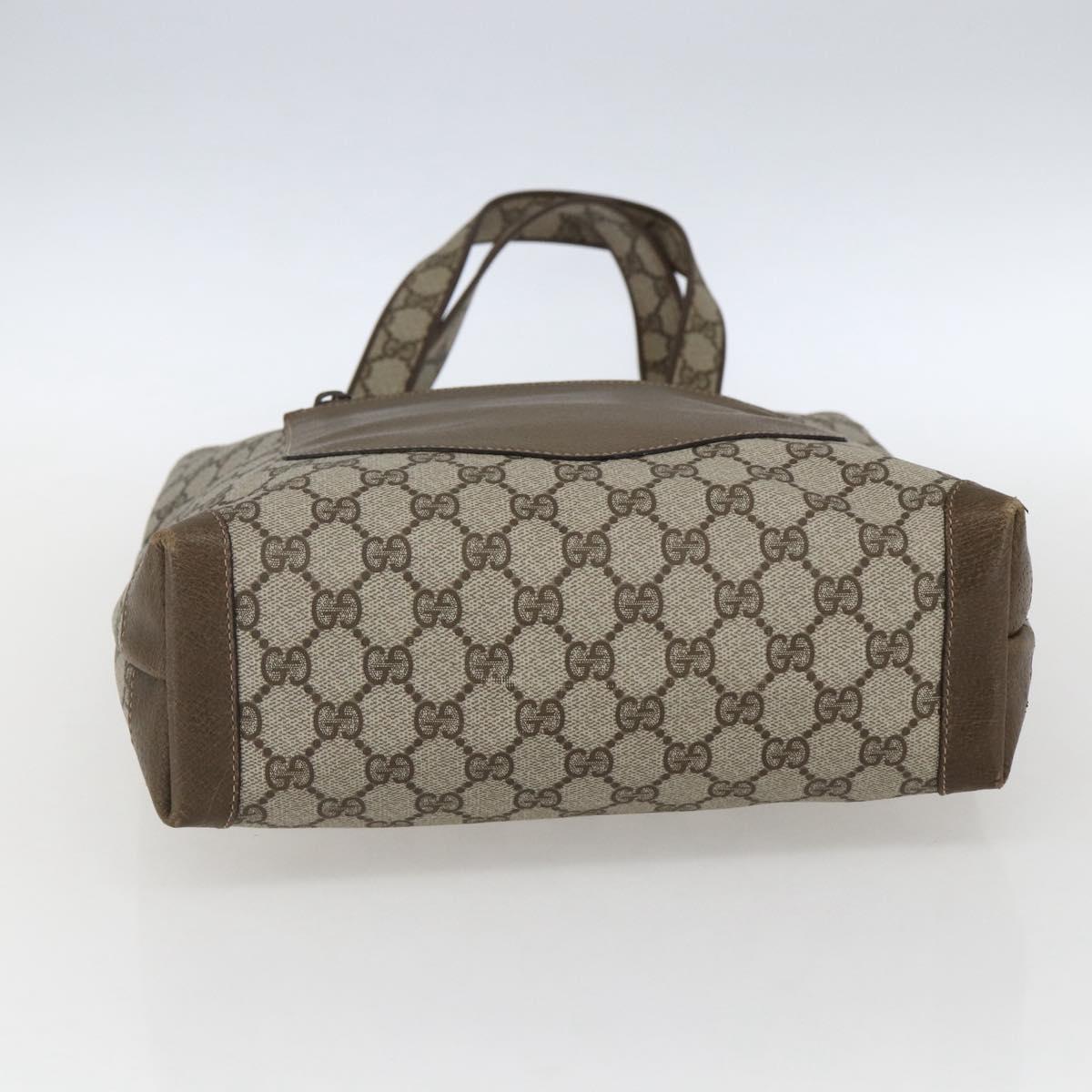 GUCCI GG Supreme Tote Bag PVC Beige Gold 002 103 1301 Auth ka2063