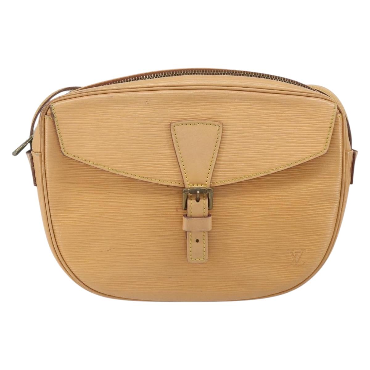 LOUIS VUITTON Epi Jeune Fille MM Shoulder Bag Beige M52156 LV Auth ka2069