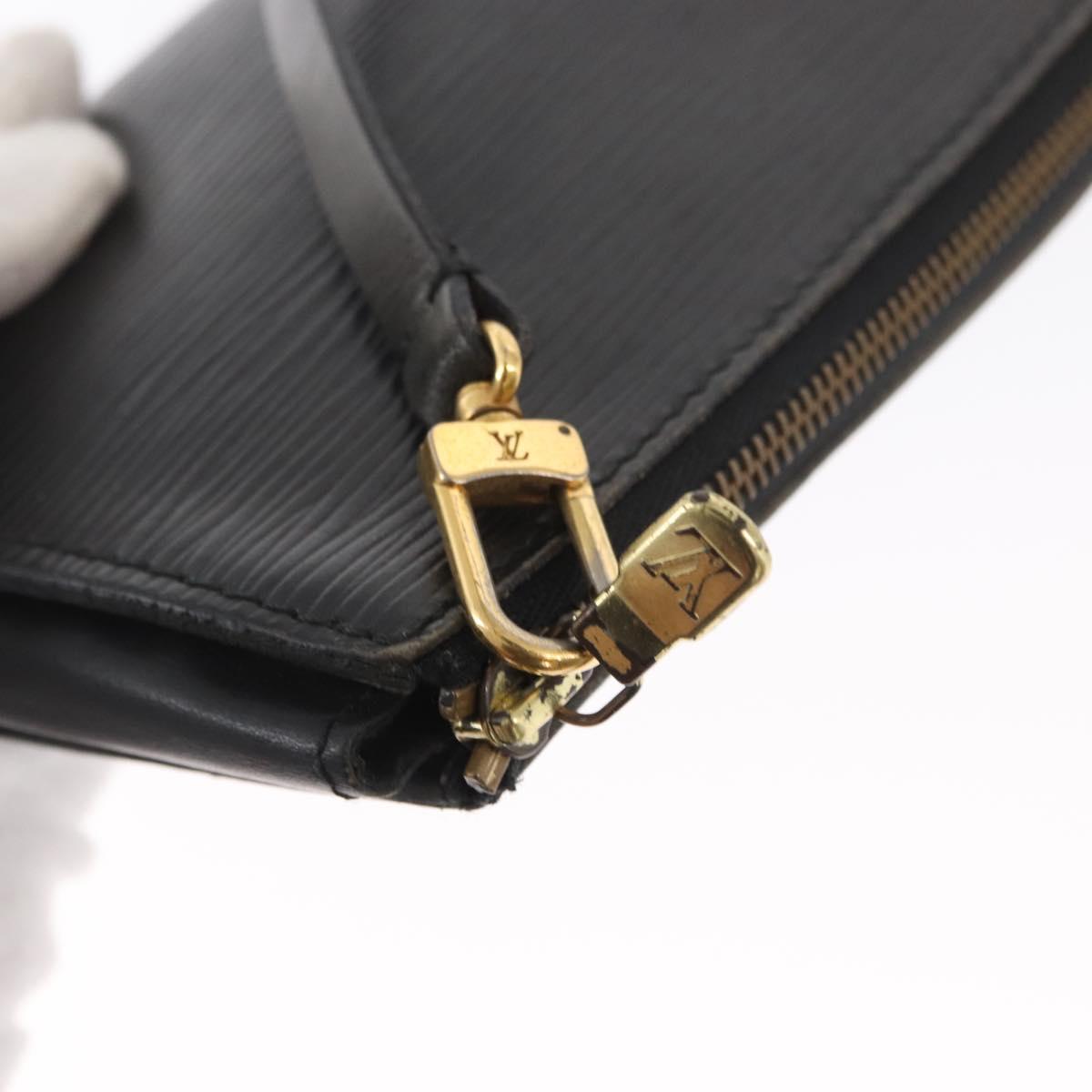 LOUIS VUITTON Epi Pochette Accessoires Pouch Black M52982 LV Auth ka2071
