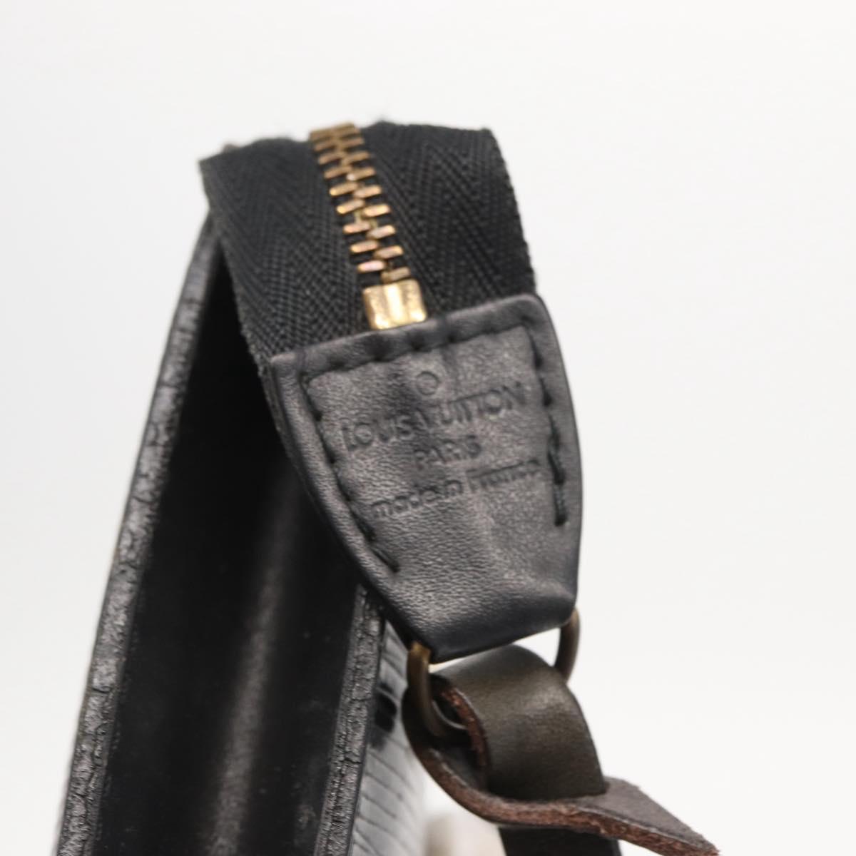 LOUIS VUITTON Epi Pochette Accessoires Pouch Black M52982 LV Auth ka2071