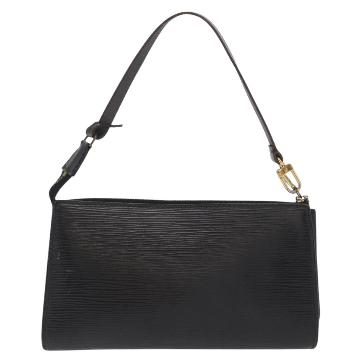 LOUIS VUITTON Epi Pochette Accessoires Pouch Black M52982 LV Auth ka2071
