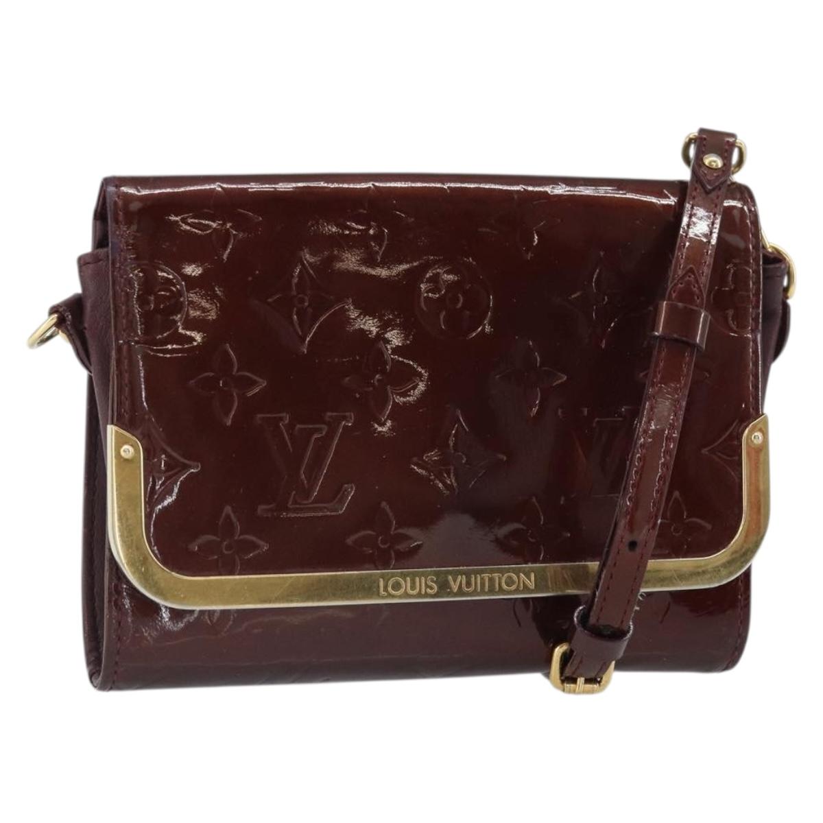LOUIS VUITTON Monogram Vernis Rossmore PM Bag Rouge Favist M91547 LV Auth ka2074