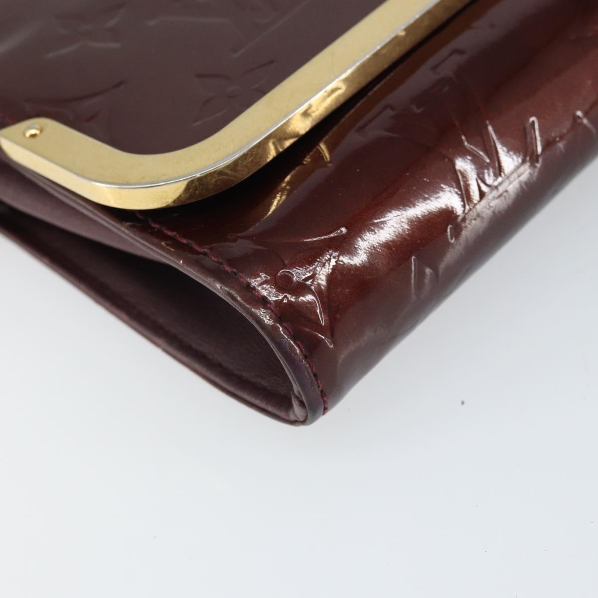 LOUIS VUITTON Monogram Vernis Rossmore PM Bag Rouge Favist M91547 LV Auth ka2074