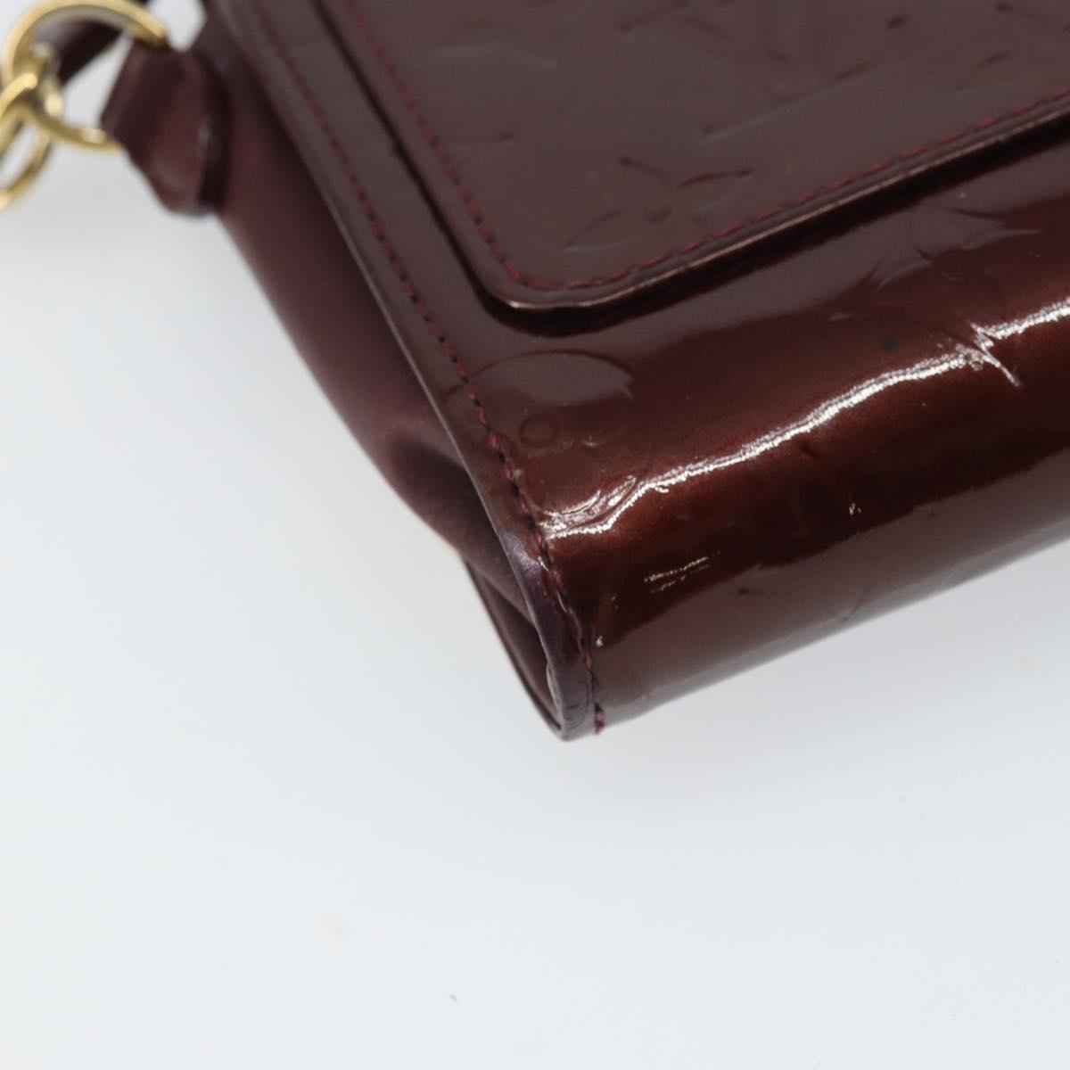 LOUIS VUITTON Monogram Vernis Rossmore PM Bag Rouge Favist M91547 LV Auth ka2074