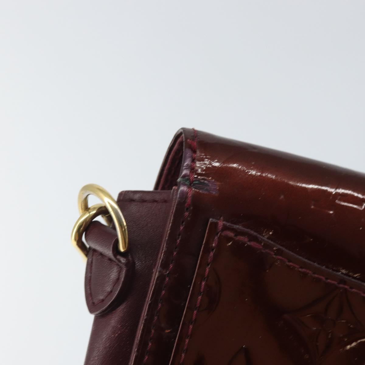 LOUIS VUITTON Monogram Vernis Rossmore PM Bag Rouge Favist M91547 LV Auth ka2074