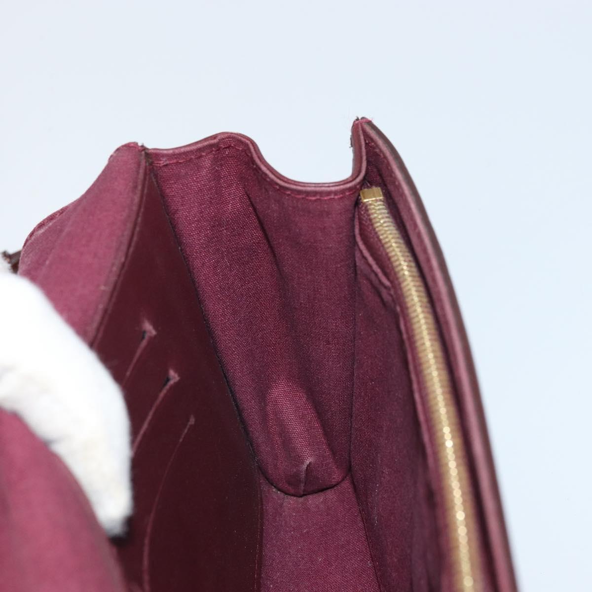 LOUIS VUITTON Monogram Vernis Rossmore PM Bag Rouge Favist M91547 LV Auth ka2074