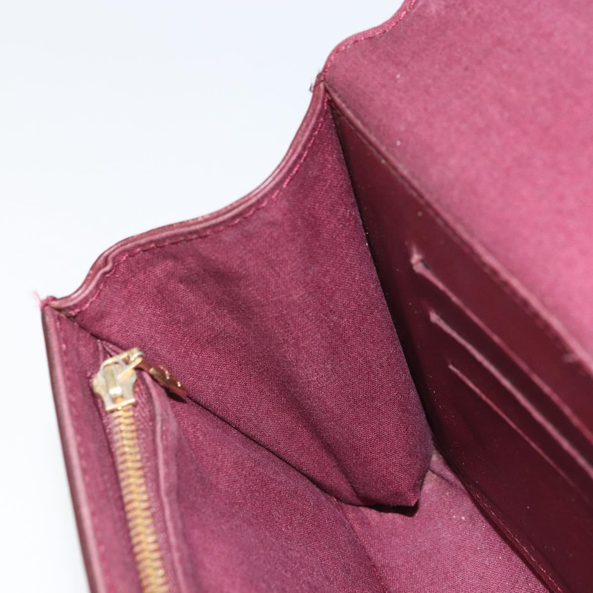 LOUIS VUITTON Monogram Vernis Rossmore PM Bag Rouge Favist M91547 LV Auth ka2074