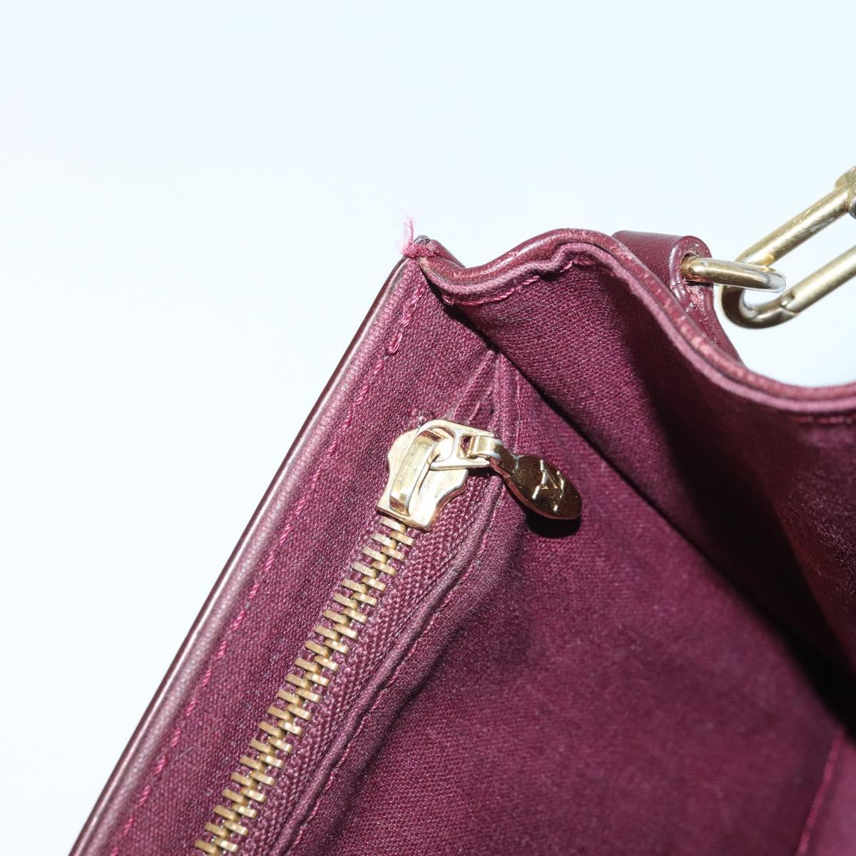 LOUIS VUITTON Monogram Vernis Rossmore PM Bag Rouge Favist M91547 LV Auth ka2074