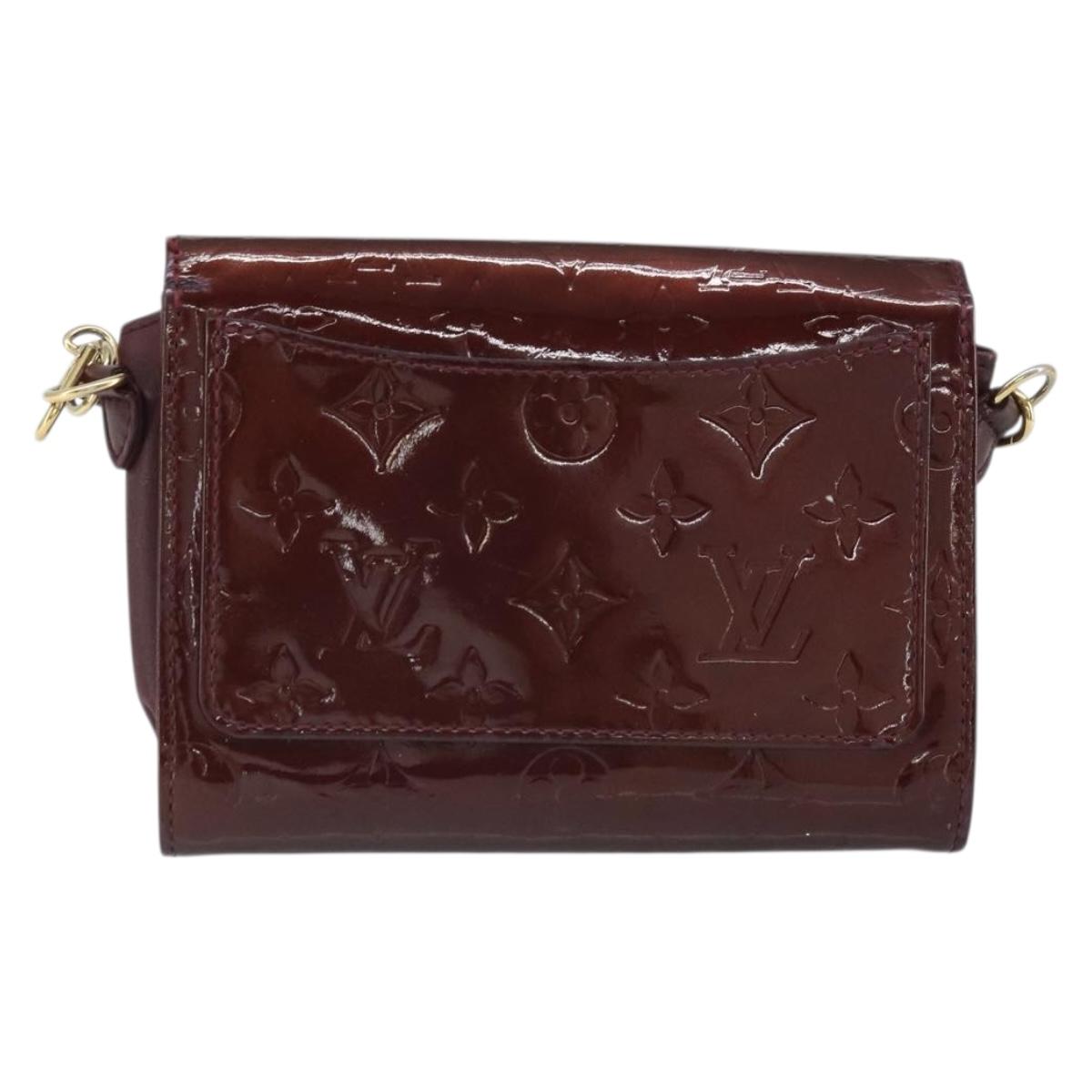 LOUIS VUITTON Monogram Vernis Rossmore PM Bag Rouge Favist M91547 LV Auth ka2074