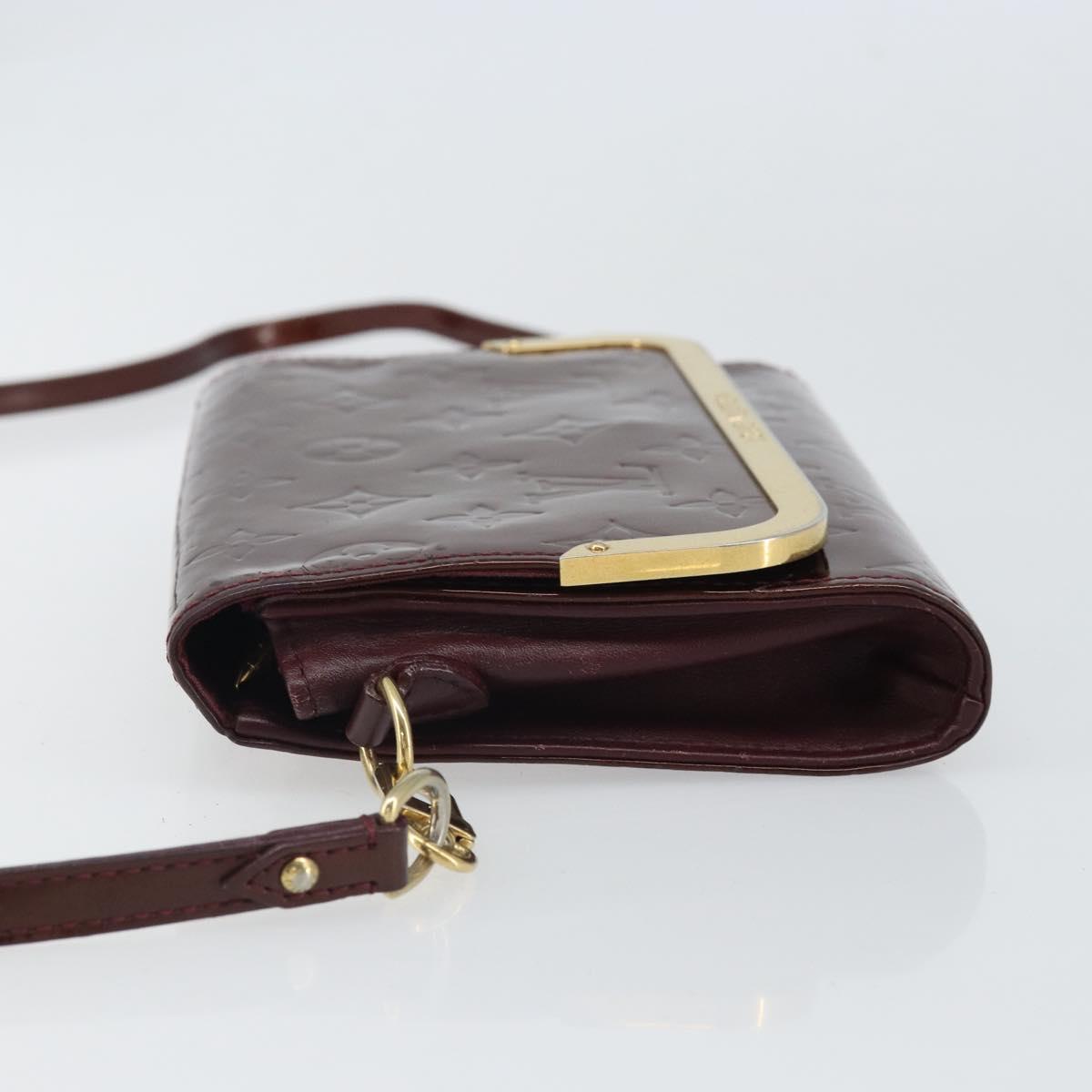 LOUIS VUITTON Monogram Vernis Rossmore PM Bag Rouge Favist M91547 LV Auth ka2074