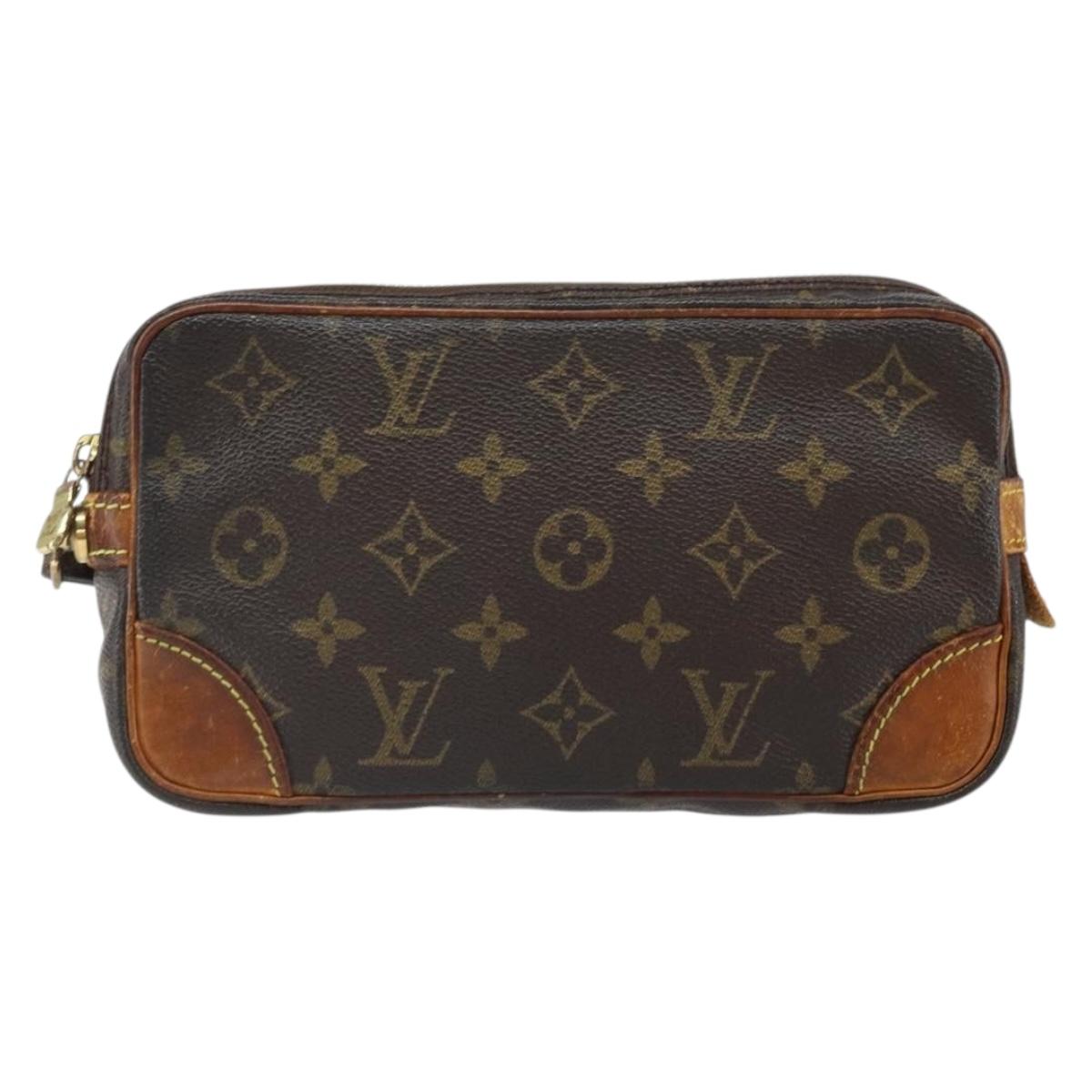LOUIS VUITTON Monogram Marly Dragonne PM Clutch Bag M51827 LV Auth ka2078