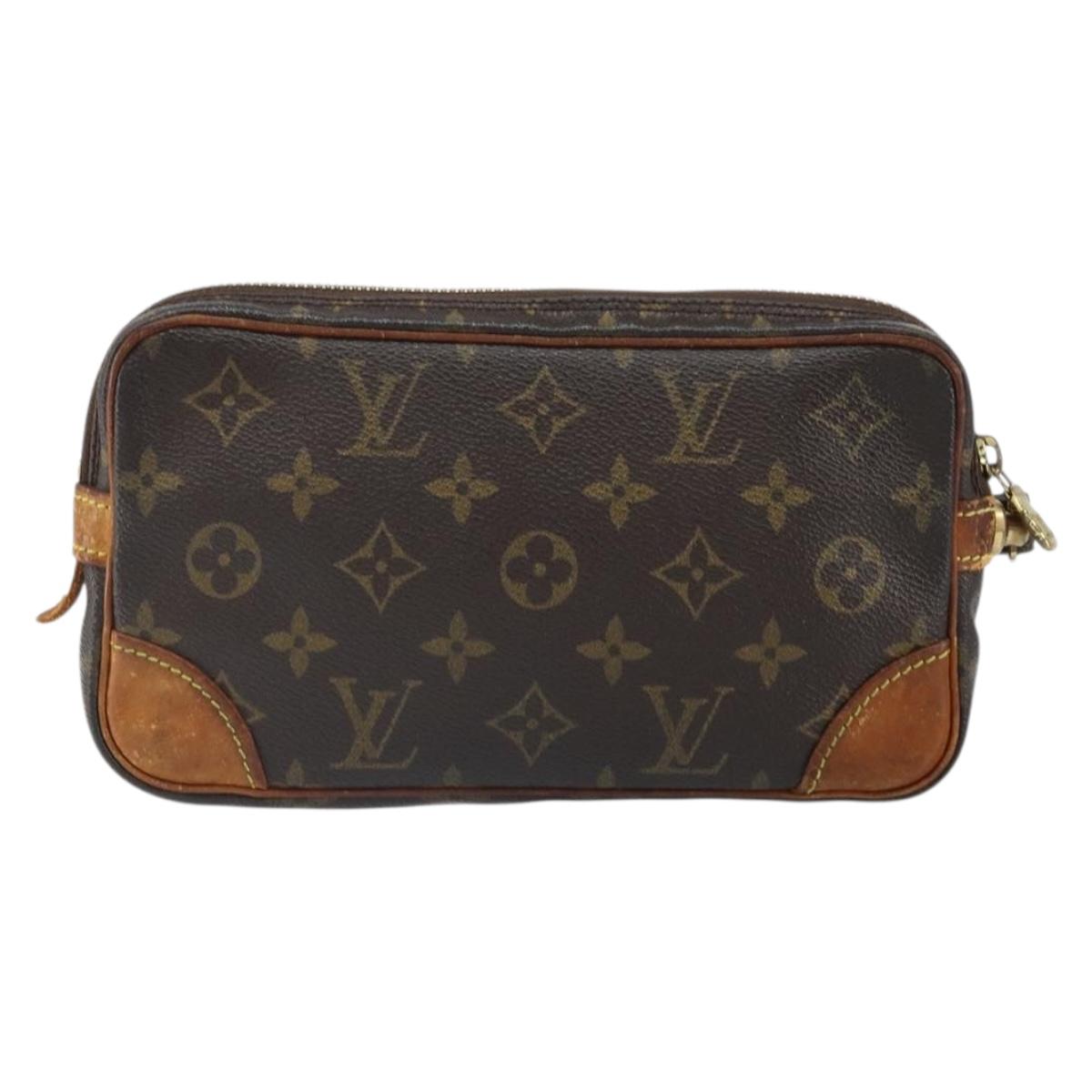 LOUIS VUITTON Monogram Marly Dragonne PM Clutch Bag M51827 LV Auth ka2078