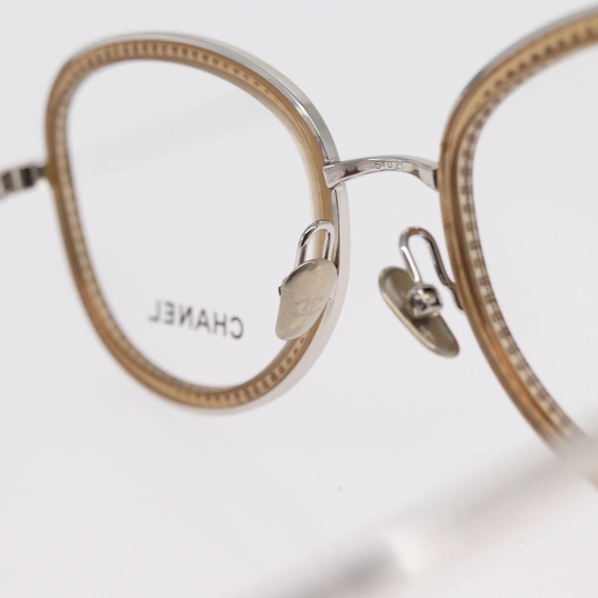 CHANEL Sunglasses metal Beige CC Auth ka2082