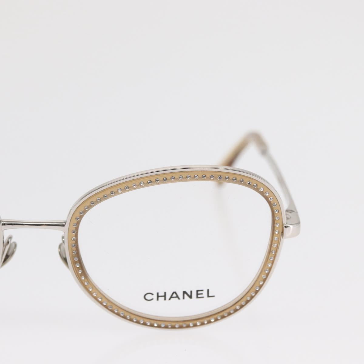 CHANEL Sunglasses metal Beige CC Auth ka2082