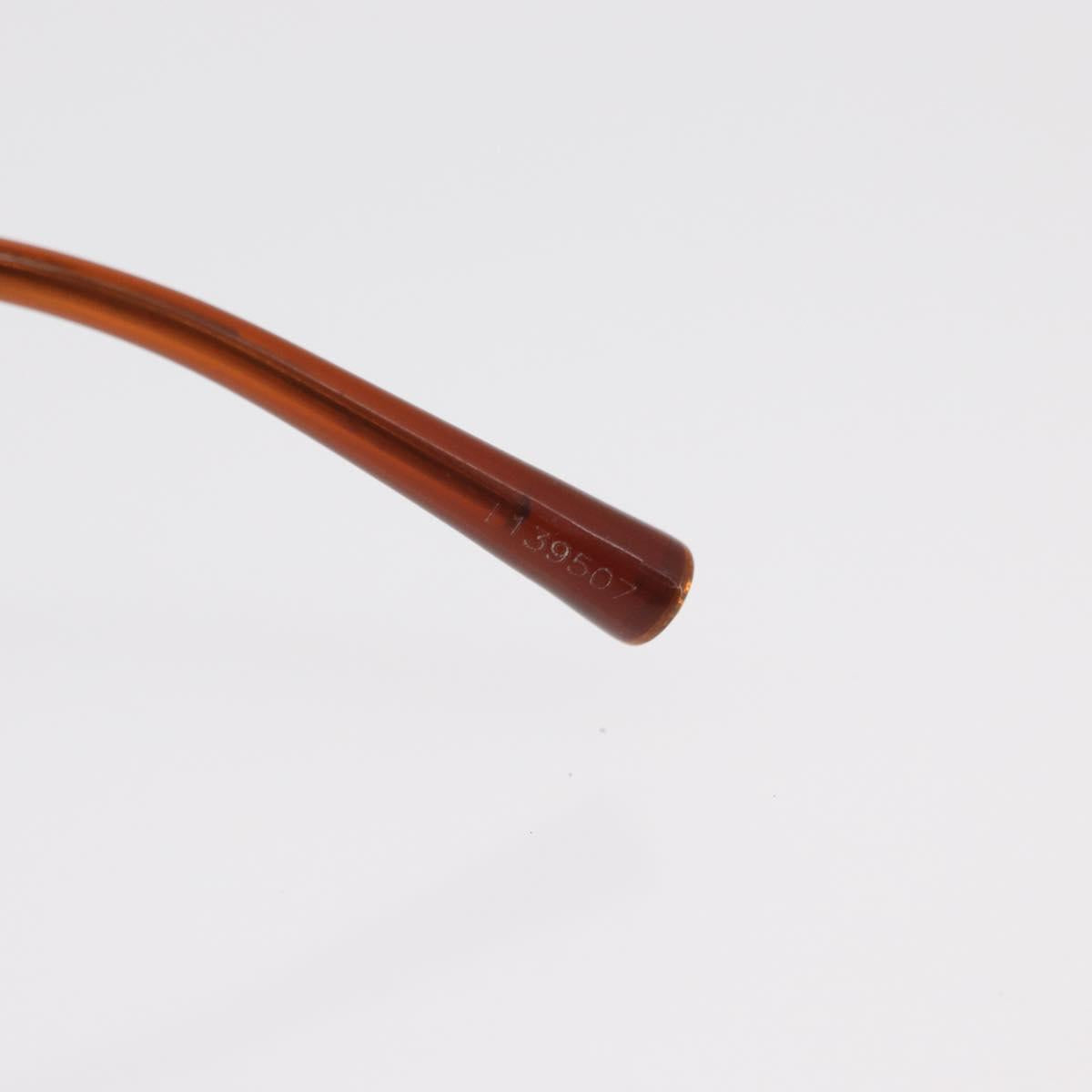 CHANEL Sunglasses metal Orange CC Auth ka2083