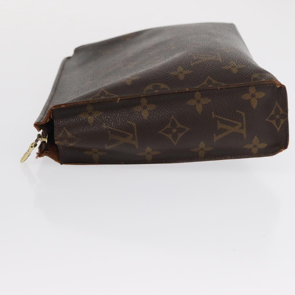 LOUIS VUITTON Monogram Taiga Clutch Bag 2 Set Green LV Auth ka2098
