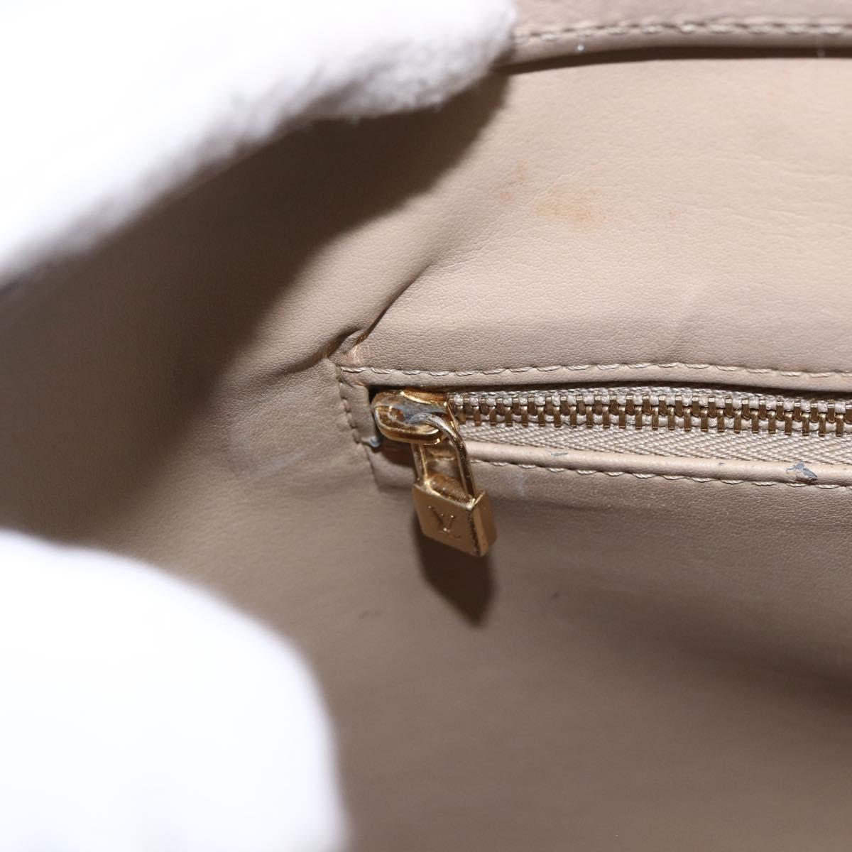 LOUIS VUITTON Monogram Vernis Houston Hand Bag Beige M91004 LV Auth ka2099