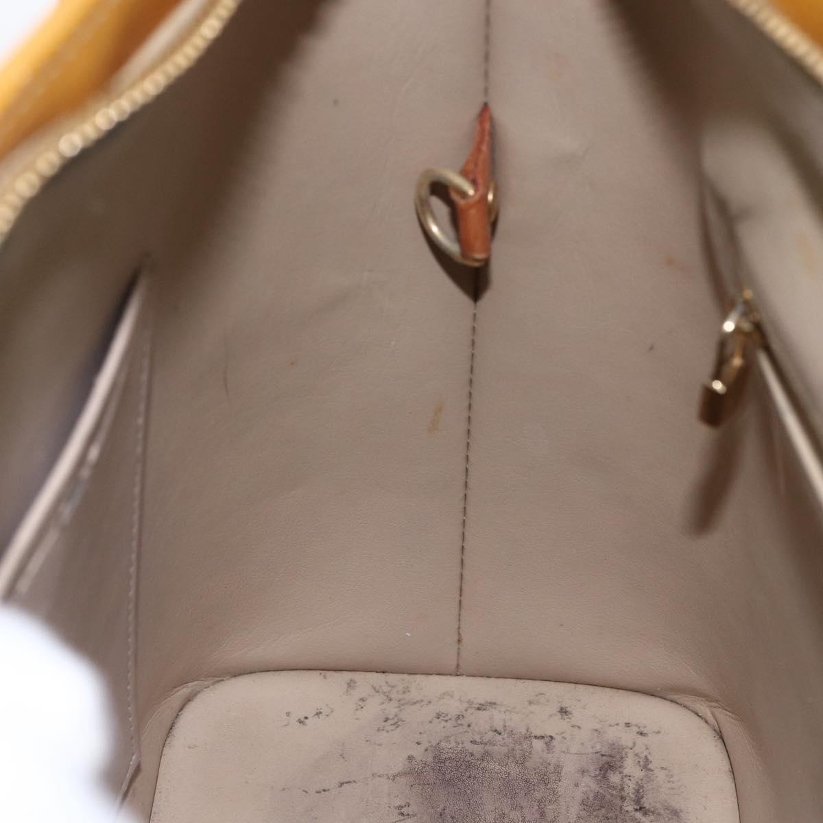 LOUIS VUITTON Monogram Vernis Houston Hand Bag Beige M91004 LV Auth ka2099