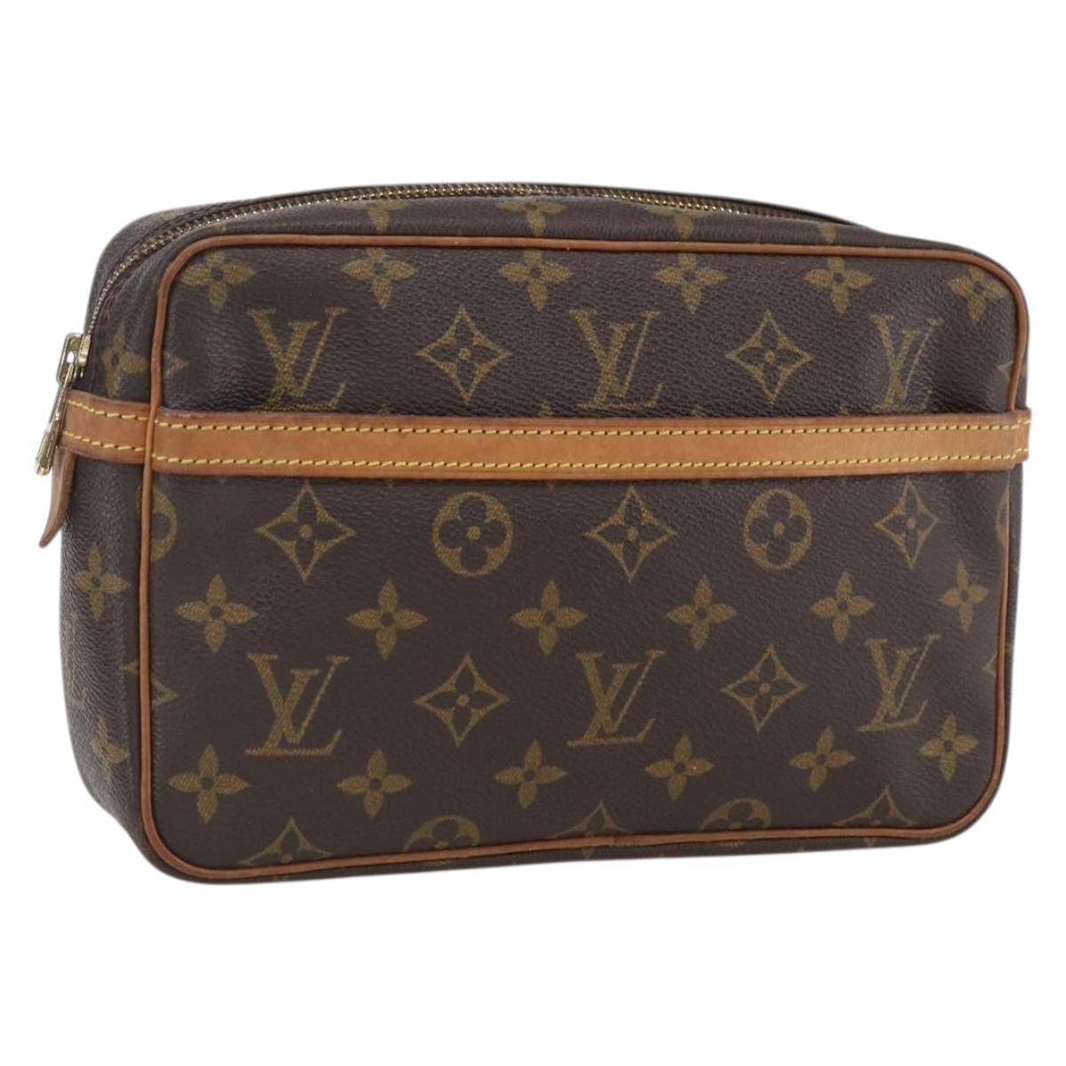 LOUIS VUITTON Monogram Compiegne 23 Clutch Bag M51847 LV Auth ka2101