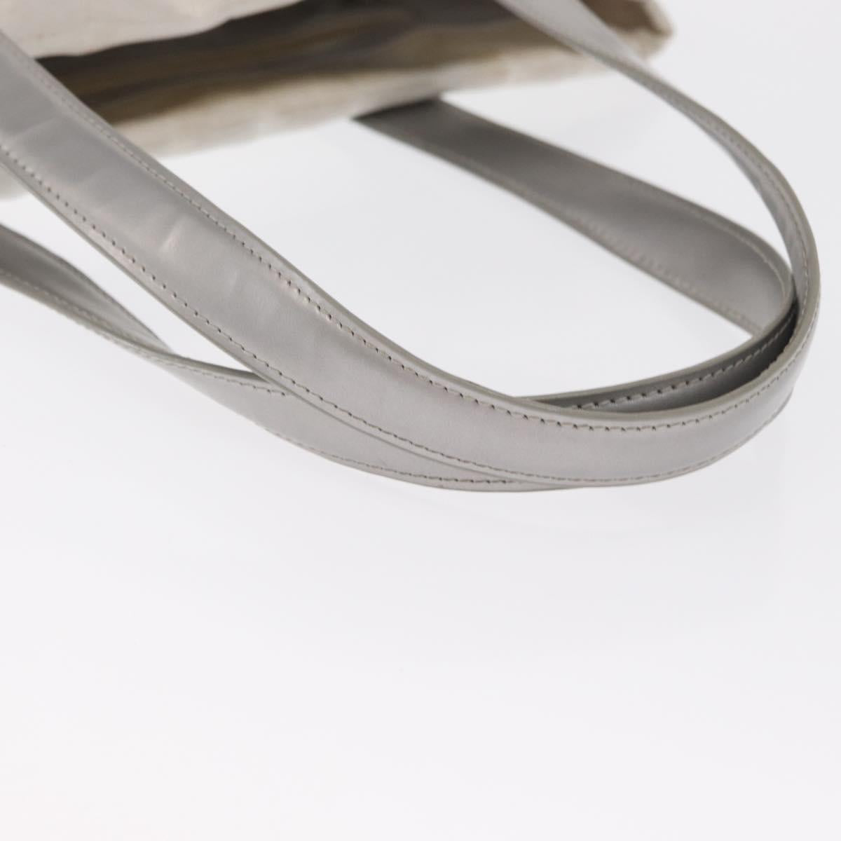 CHANEL New Travel Line Tote Bag Nylon Silver CC Auth ka2106