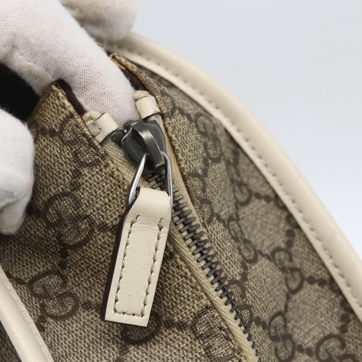 GUCCI GG Supreme Tote Bag PVC Beige 211137 Auth ka2107