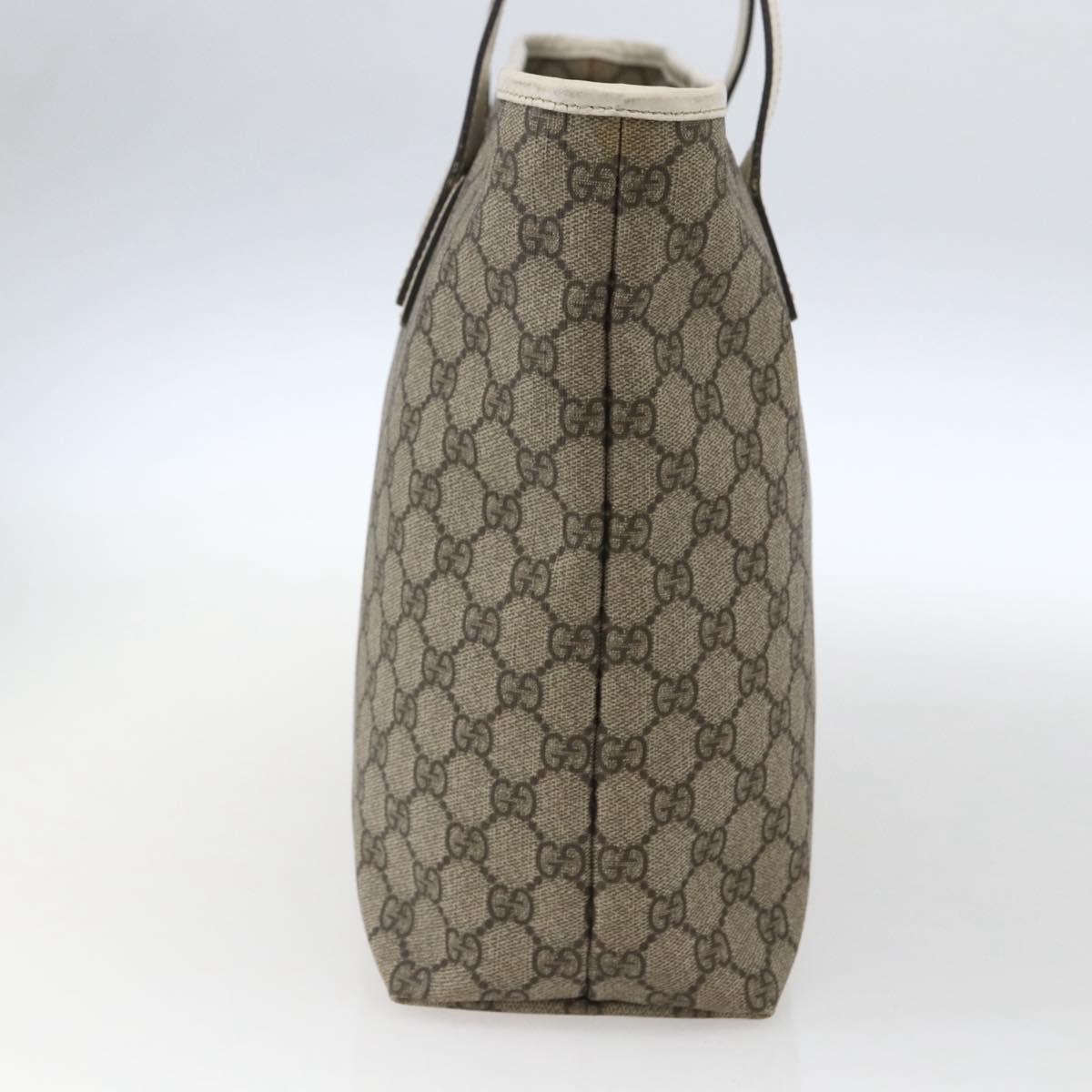 GUCCI GG Supreme Tote Bag PVC Beige 211137 Auth ka2107