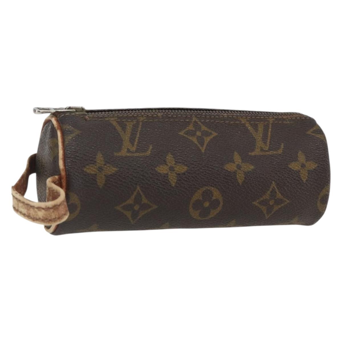 LOUIS VUITTON Monogram Etui 3 Ball de Golf Pouch M58249 LV Auth ka2112