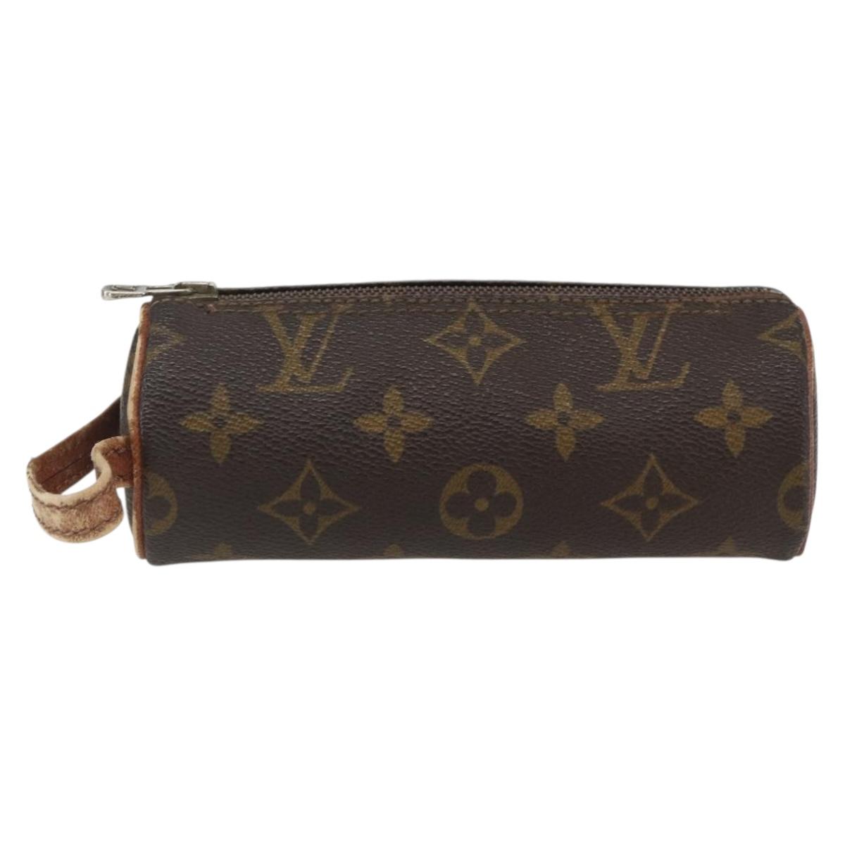 LOUIS VUITTON Monogram Etui 3 Ball de Golf Pouch M58249 LV Auth ka2112