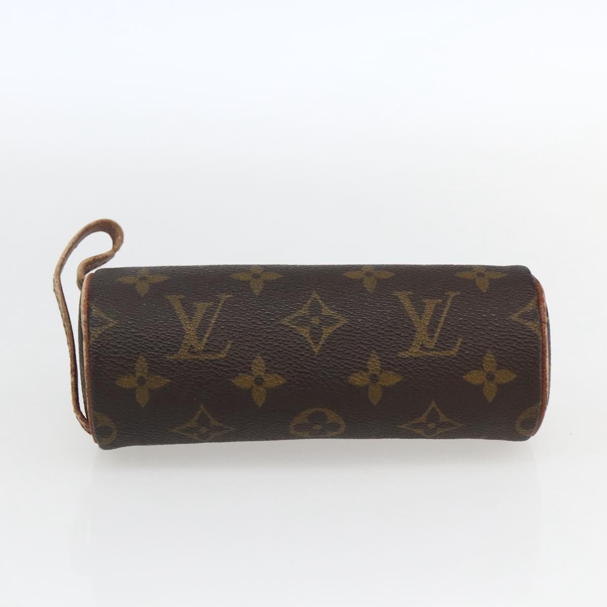 LOUIS VUITTON Monogram Etui 3 Ball de Golf Pouch M58249 LV Auth ka2112