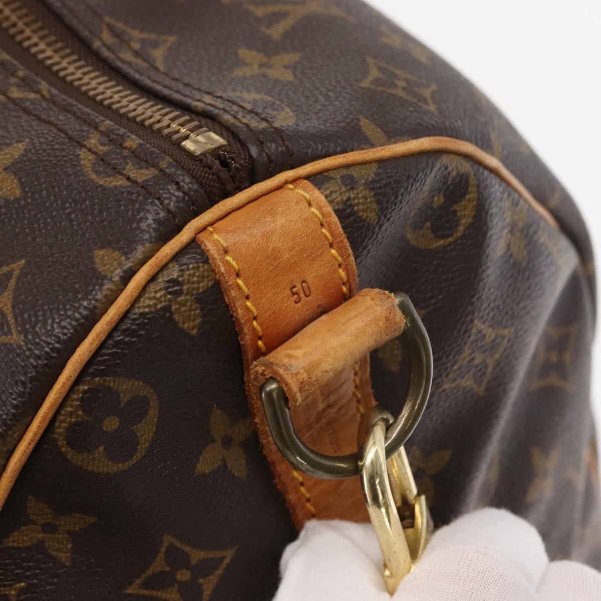 LOUIS VUITTON Monogram Keepall Bandouliere 50 Boston Bag M41416 LV Auth ka2116