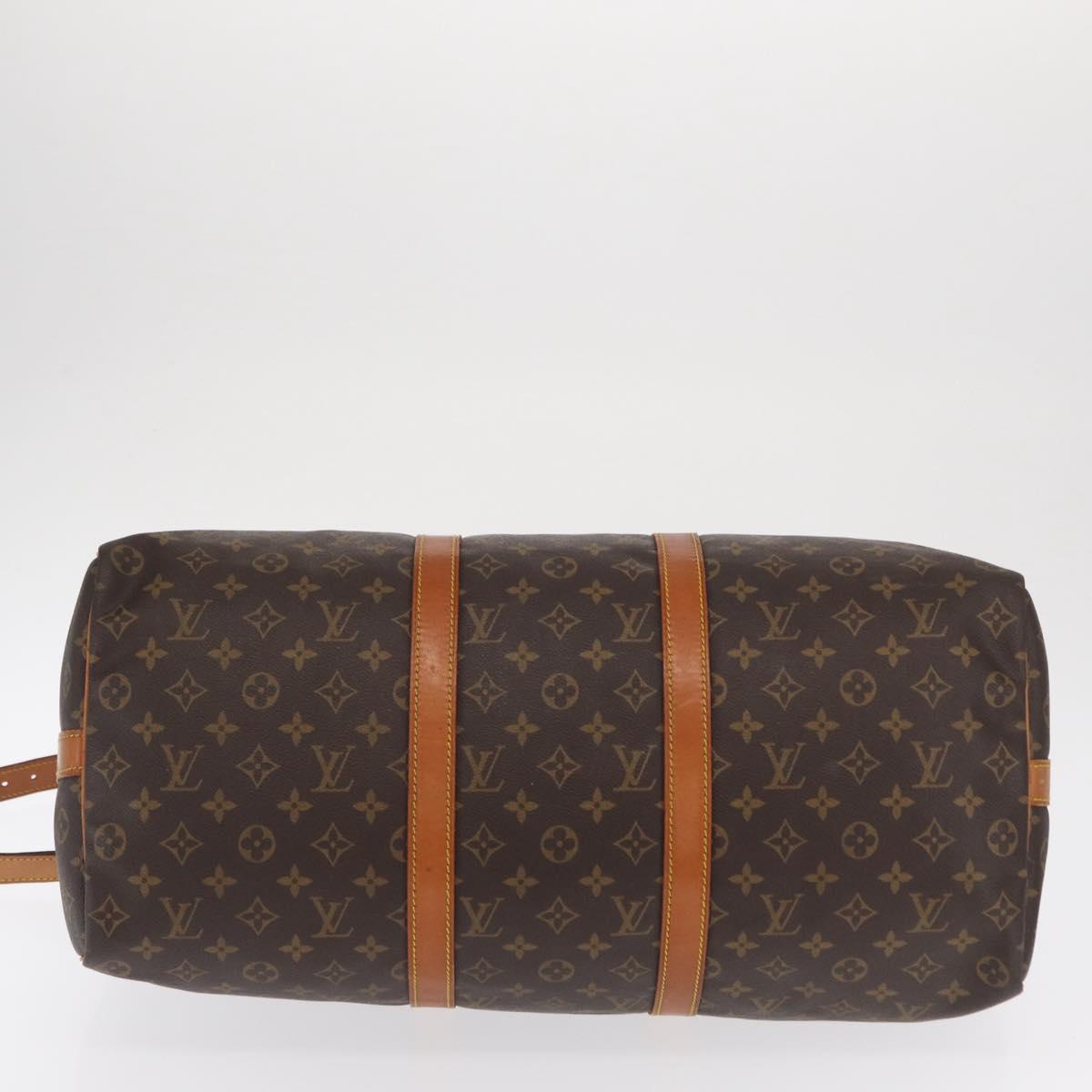 LOUIS VUITTON Monogram Keepall Bandouliere 50 Boston Bag M41416 LV Auth ka2116
