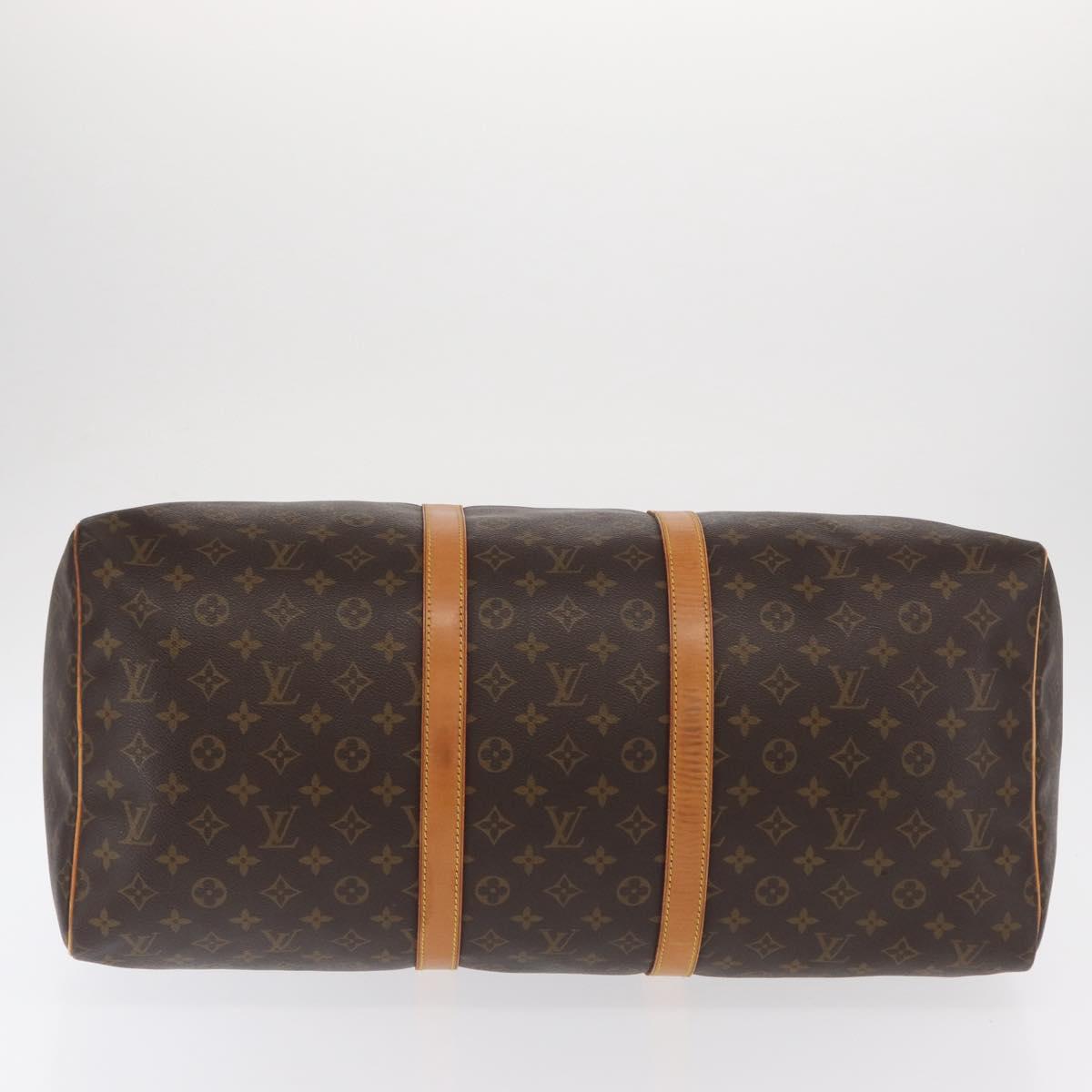 LOUIS VUITTON Monogram Keepall 55 Boston Bag M41424 LV Auth ka2118