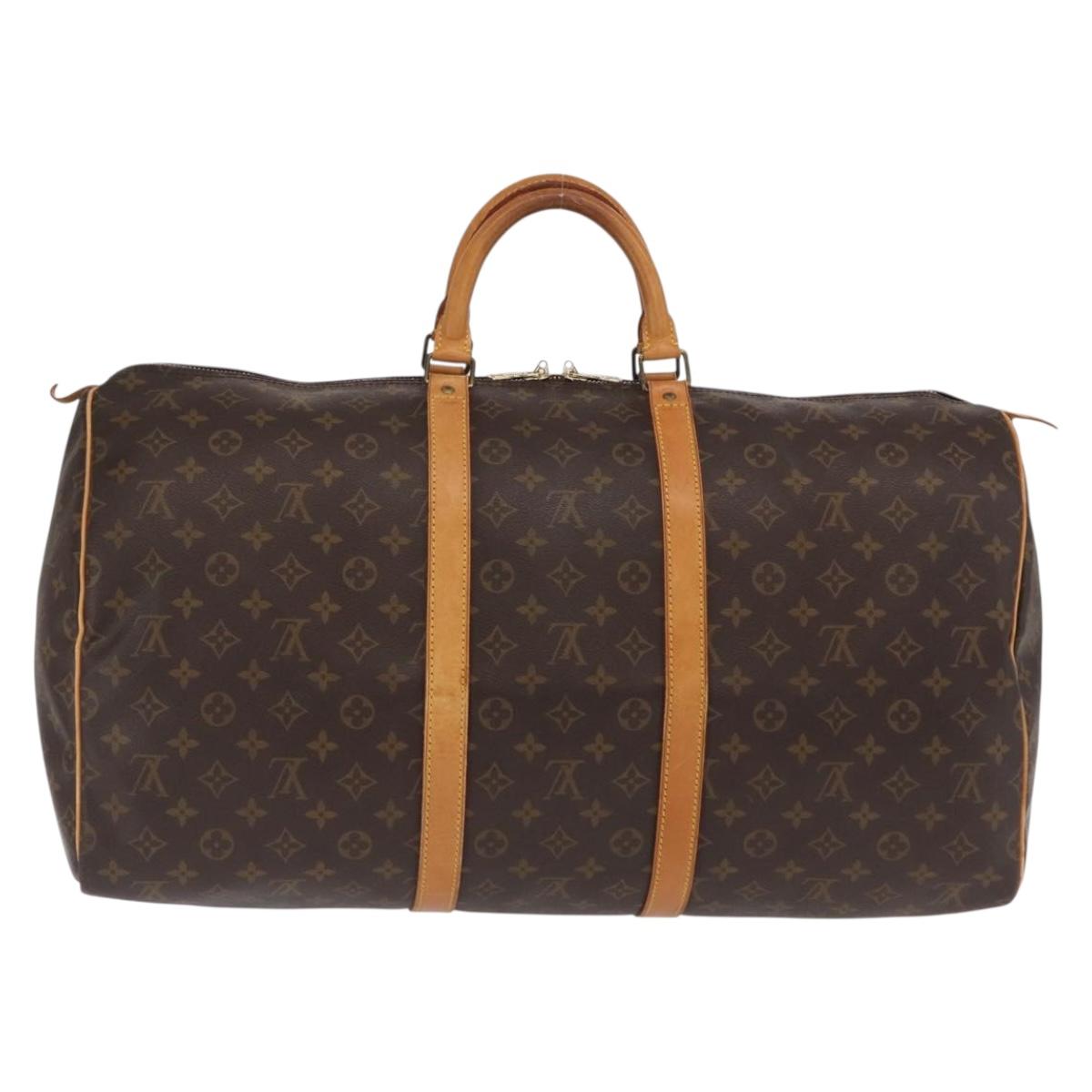 LOUIS VUITTON Monogram Keepall 55 Boston Bag M41424 LV Auth ka2118