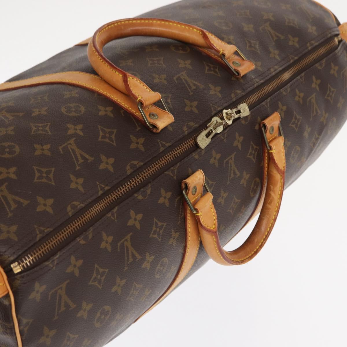 LOUIS VUITTON Monogram Keepall 55 Boston Bag M41424 LV Auth ka2118