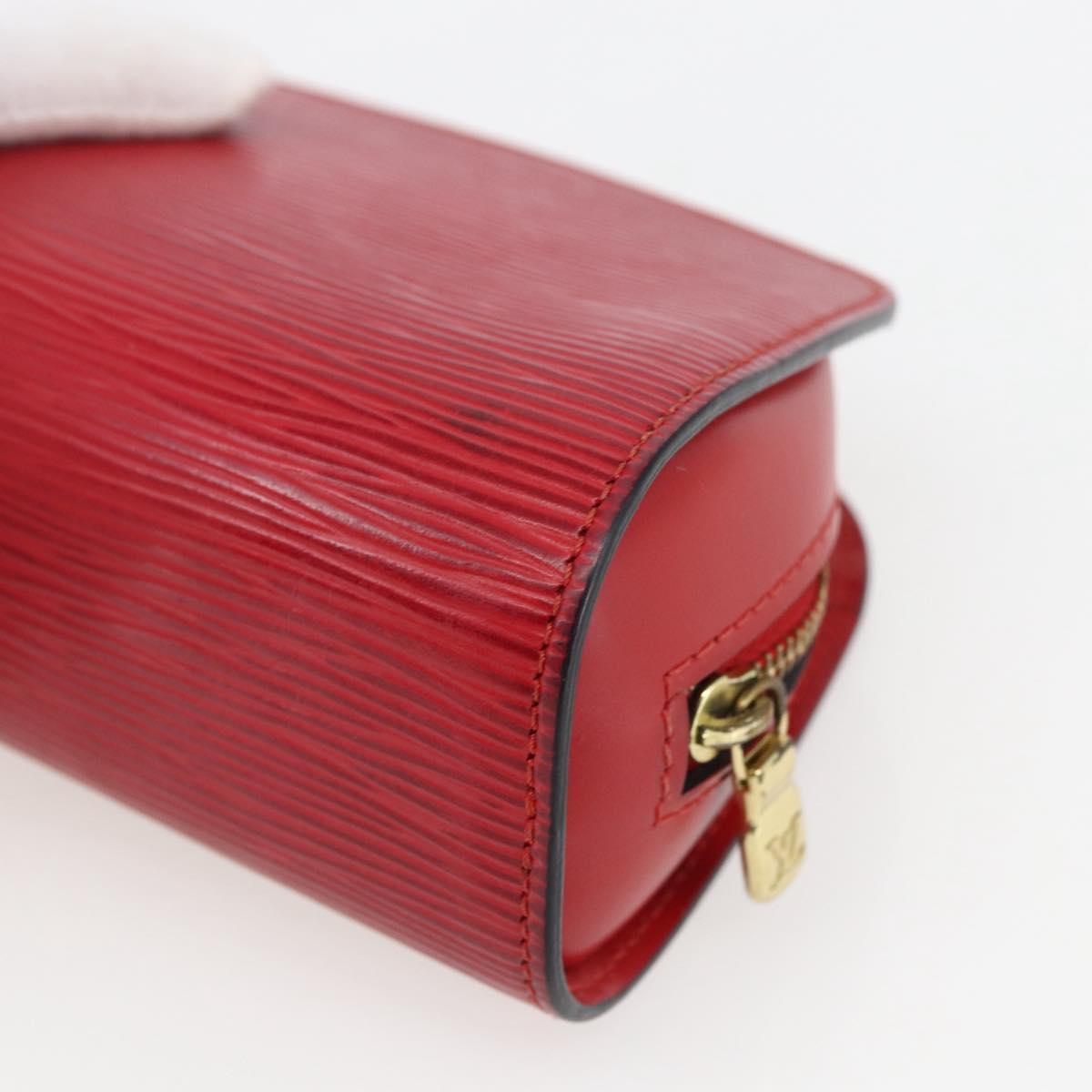 LOUIS VUITTON Epi Dauphine PM Pouch Castilian Red M48447 LV Auth ka2148