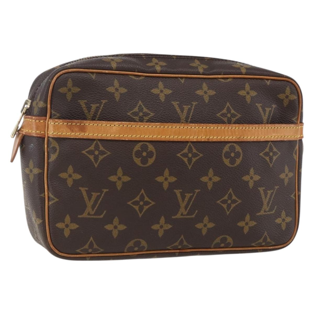 LOUIS VUITTON Monogram Compiegne 23 Clutch Bag M51847 LV Auth ka2149