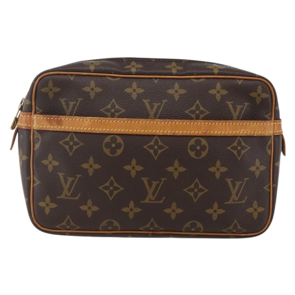 LOUIS VUITTON Monogram Compiegne 23 Clutch Bag M51847 LV Auth ka2149