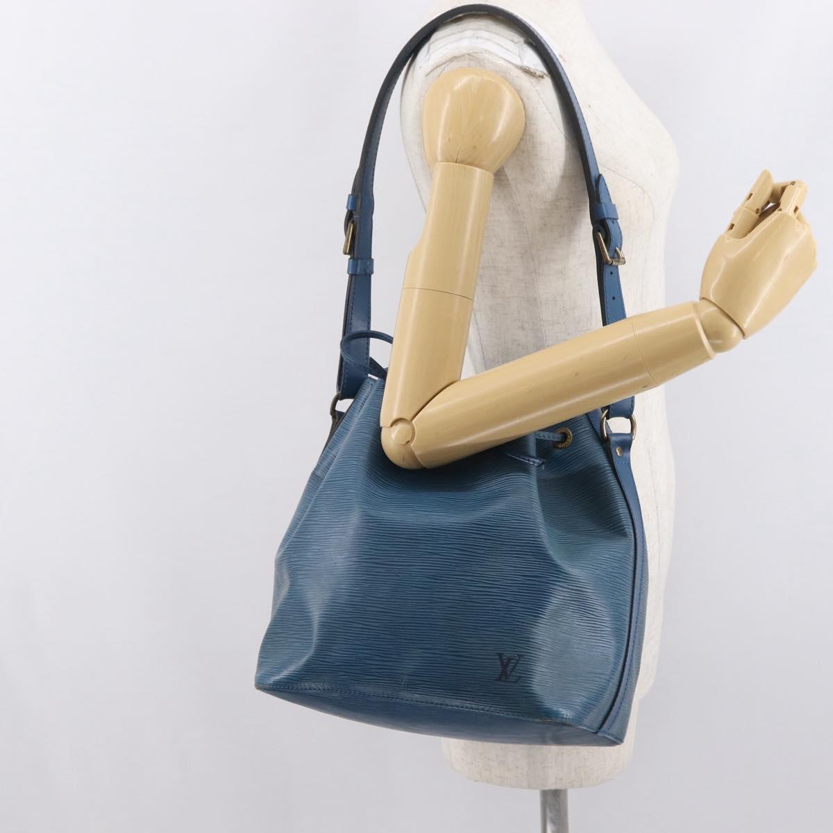 LOUIS VUITTON Epi Petit Noe Shoulder Bag Blue M44105 LV Auth ka2153