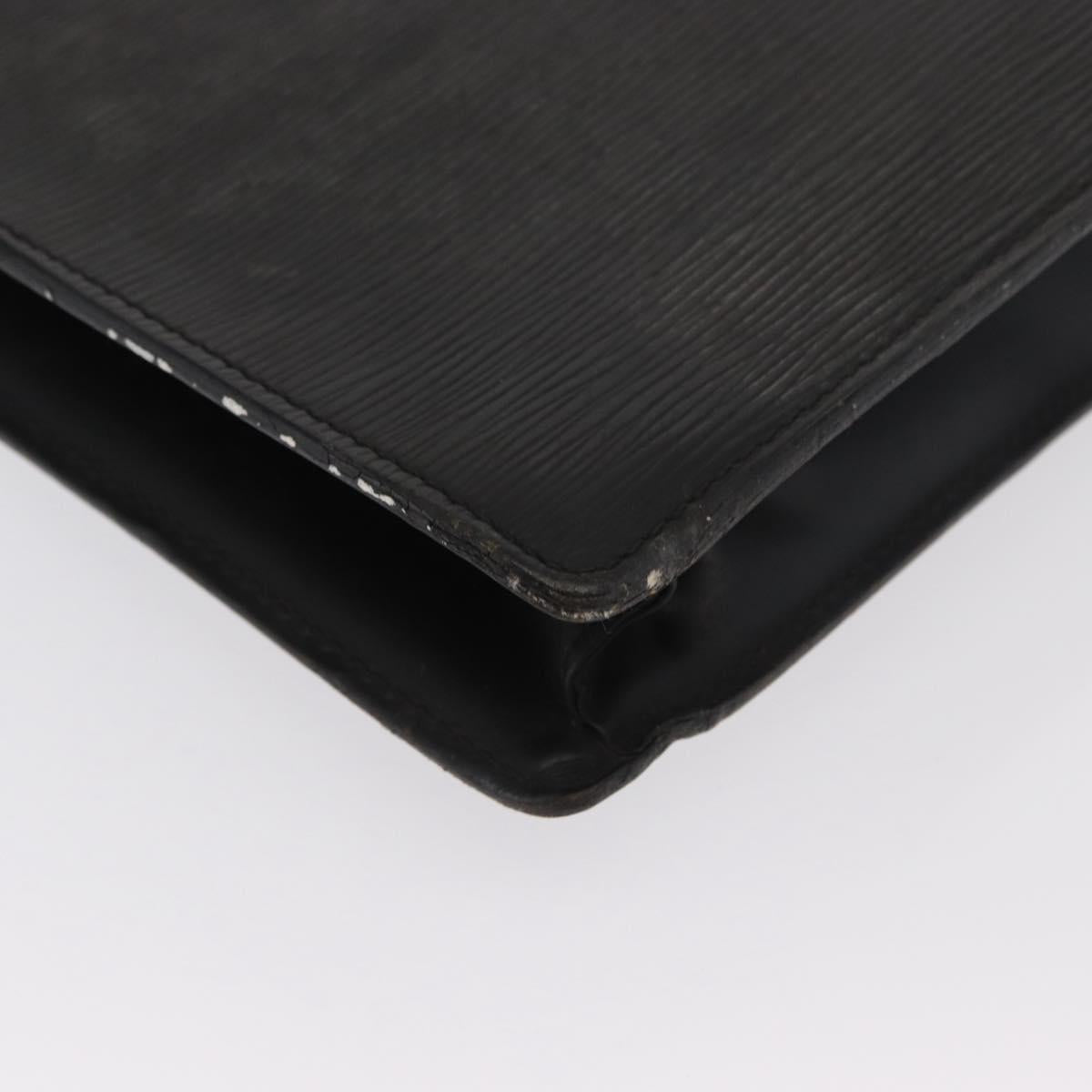LOUIS VUITTON Epi Porte Documents Bandouliere Briefcase Black M54462 Auth ka2157
