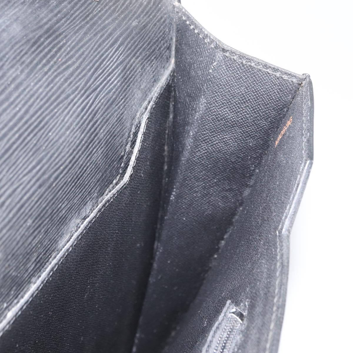LOUIS VUITTON Epi Porte Documents Bandouliere Briefcase Black M54462 Auth ka2157
