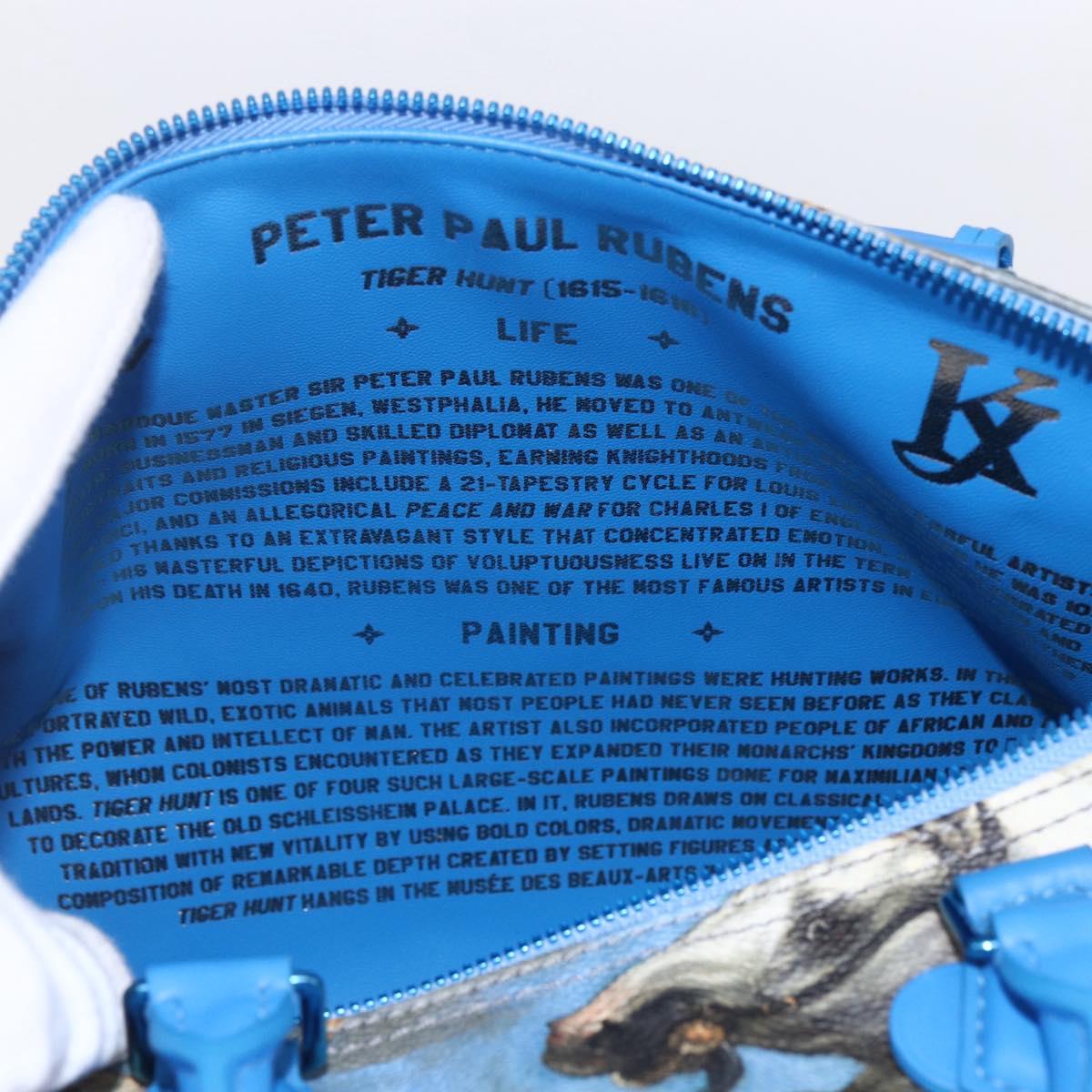 LOUIS VUITTON Masters Collection RUBENS Speedy 30 Bag Blue M43305 Auth ka215SM