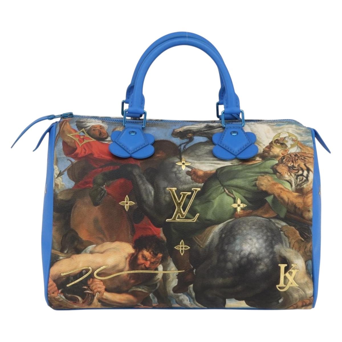 LOUIS VUITTON Masters Collection RUBENS Speedy 30 Bag Blue M43305 Auth ka215SM