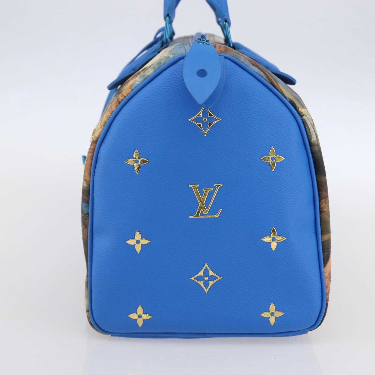 LOUIS VUITTON Masters Collection RUBENS Speedy 30 Bag Blue M43305 Auth ka215SM