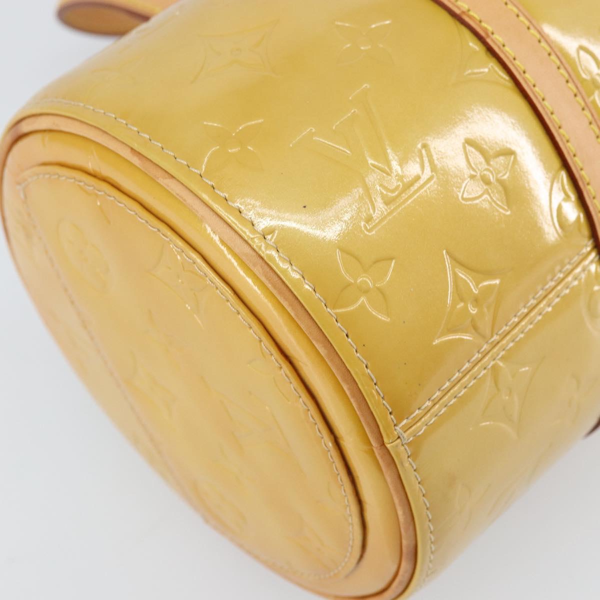 LOUIS VUITTON Monogram Vernis Bedford Hand Bag Beige M91006 LV Auth ka2168