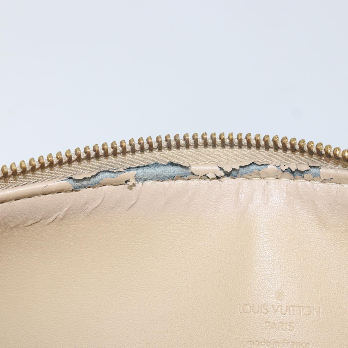 LOUIS VUITTON Monogram Vernis Bedford Hand Bag Beige M91006 LV Auth ka2168