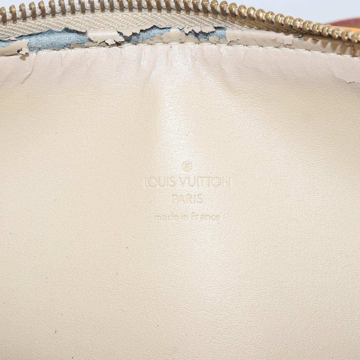 LOUIS VUITTON Monogram Vernis Bedford Hand Bag Beige M91006 LV Auth ka2168