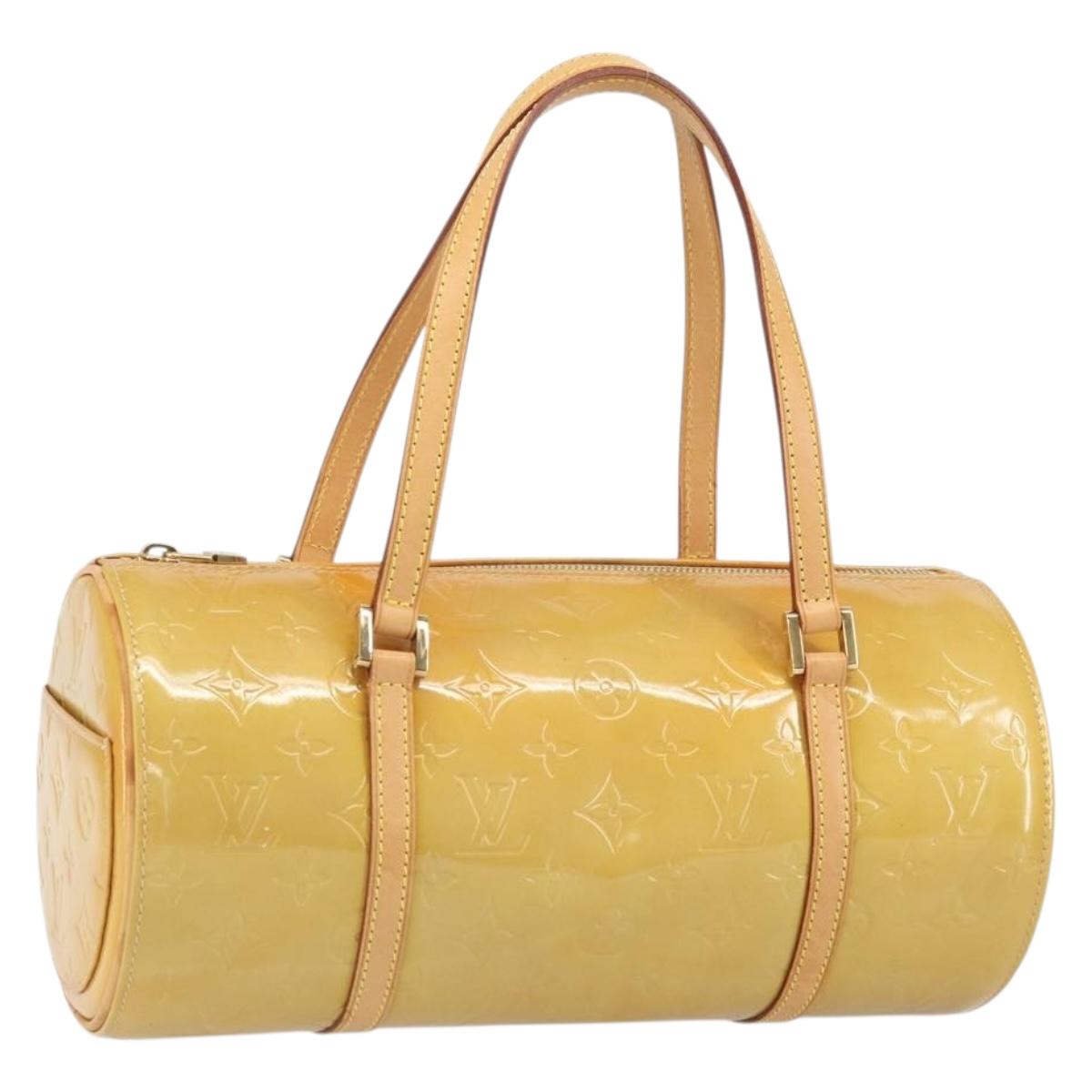 LOUIS VUITTON Monogram Vernis Bedford Hand Bag Beige M91006 LV Auth ka2168